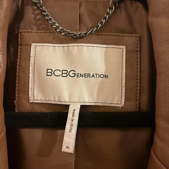 BCBGeneration Brown Leather Jacket - Picture 4 of 8